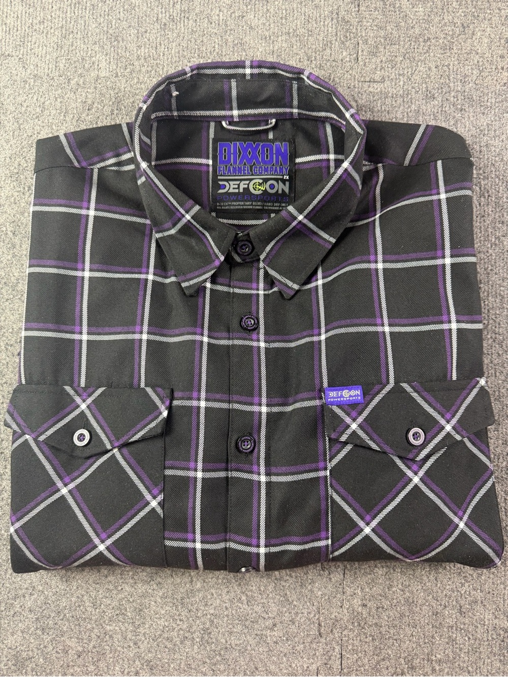 Dixxon Flannel Company Defcon Power Sports Mens L/S Plaid Shirt Sz 2X Multicolor